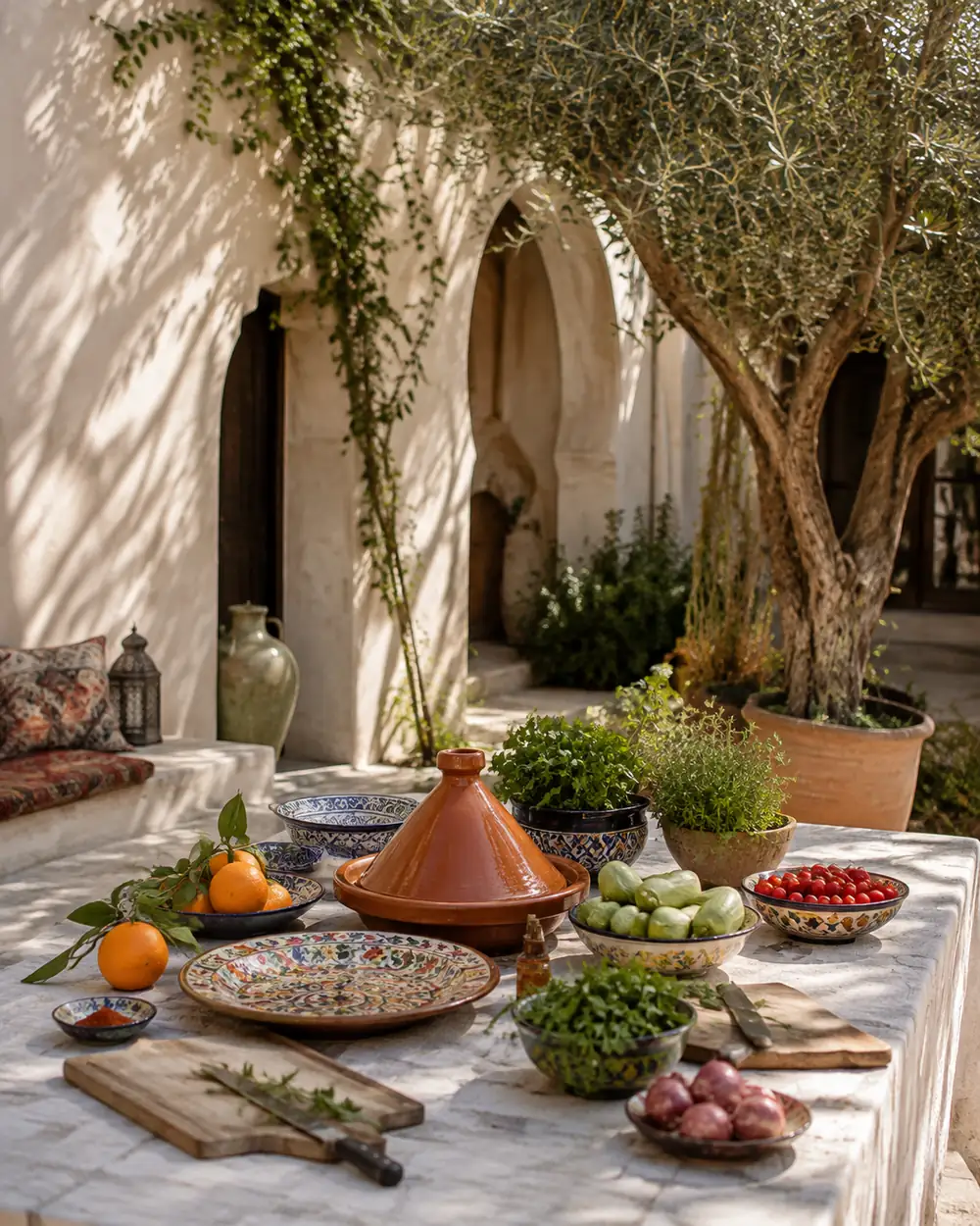 Illustrative culinary journey in Marrakech, Morocco